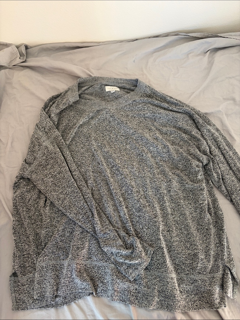Cozy Marled Gray Knit Sweater